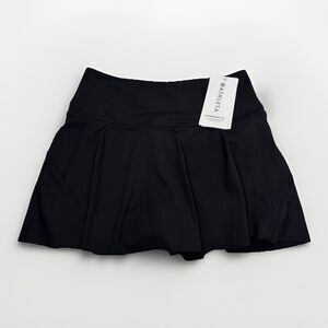 Athleta Skirt Womens Size Small Petite Ace Tennis Skort 13.5” Black NWT